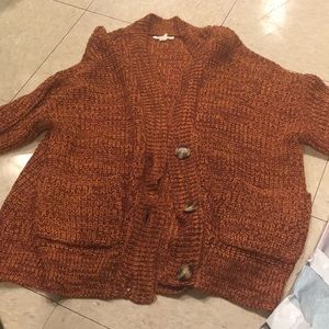 !NWOT Garage Orange/ Rust Cardigan